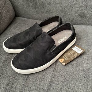 OluKai Lae’Ahi Pa’i slip on canvas upper casual shoes lava rock camo NWOB sz 8.5